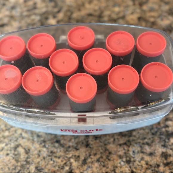 Conair More Big Curls 12 Pink Jumbo Hot Rollers Curler 12 Clips Pageant TESTED - Picture 8 of 11